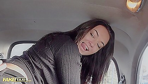 Sexy little girl riding a taxi and gets off to dance