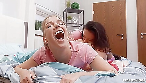 Horny lesbians suck and masturbate in lesbian porn video 1