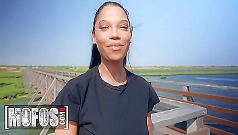 Teen brunette with small tits seduces her boyfriend