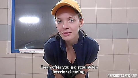 Slutty brunette is paid for her service by her boyfriend