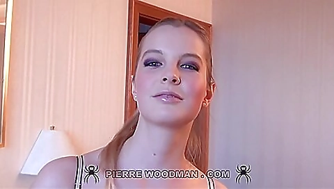 Blonde with a sexy ass and tits is gaped in the casting