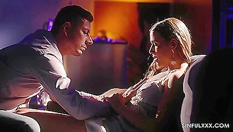 A blonde milf fucks with her big cock in a passionate way