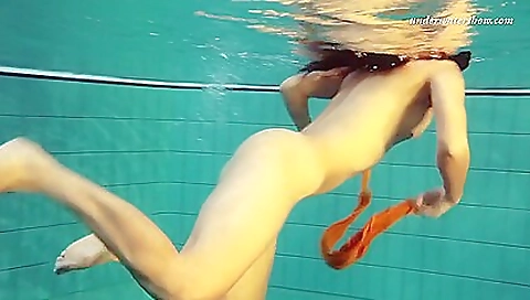 Brunette in pink stockings naked in her hot outdoor