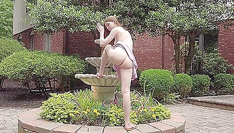 Redheaded teen babe loves fucking herself in POV video