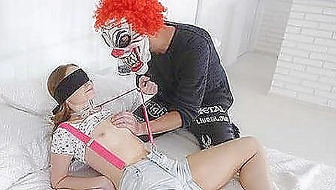 Step sister and step brother play with a horny guy in vr