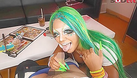 Japanese pornstar gets fucked by a large black dick