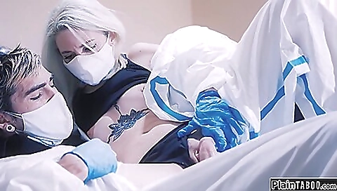 Blonde Fucking Her Bf In Protective Gear Until She Squi