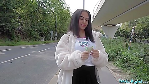 Amateur brunette is giving a blowjob and then fucked