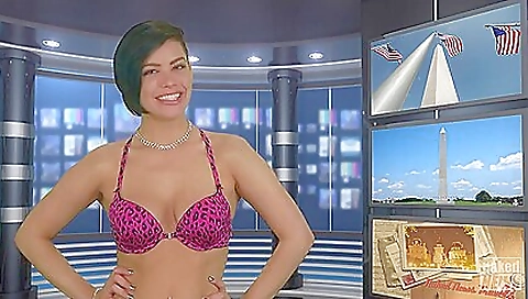 Blonde babe in striptease enjoys watching this lesbian show