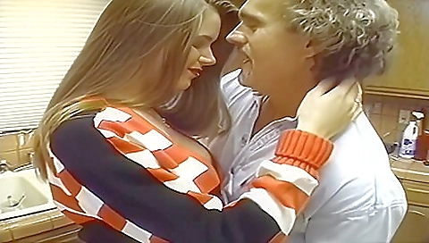 Hairy blonde babe with big natural tits enjoys anal sex