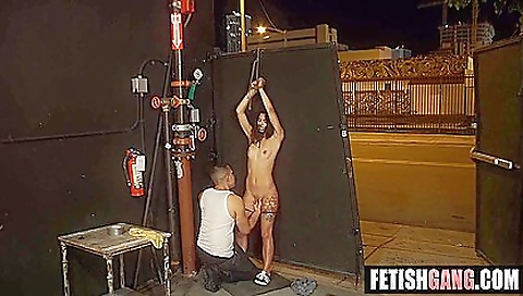 Teen with a pretty mouth gets fucked by a guy outdoors