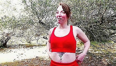 Hot girl with a nice body and hairy pussy sucks from dick